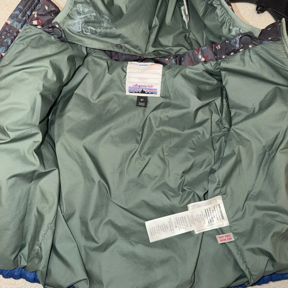 Patagonia‎ Toddler 2T Astropuff Hoody Superior Blue Puffer Full Zip Jacket
